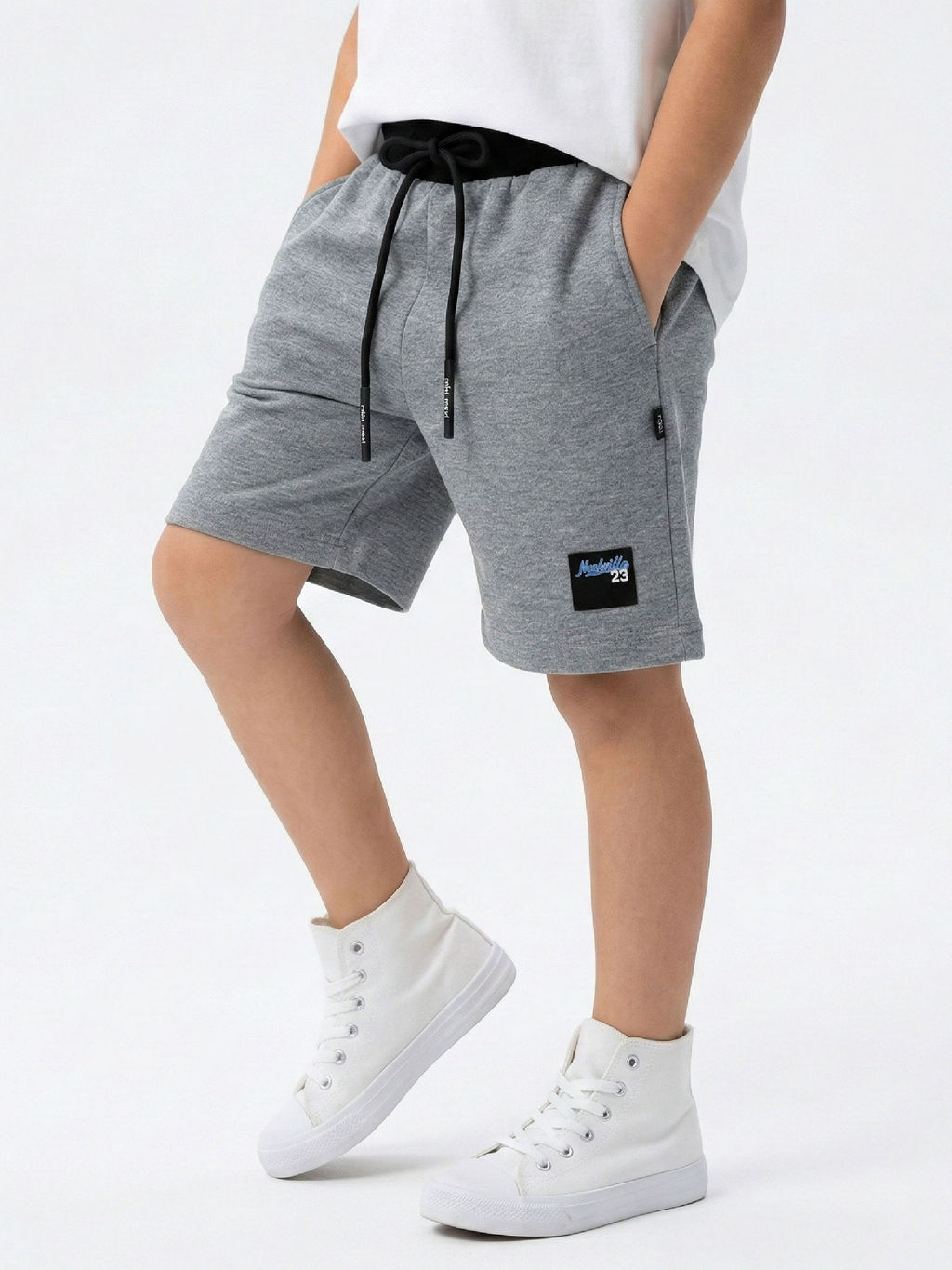 Шорты трикотажные 22-4594 графит меланж
