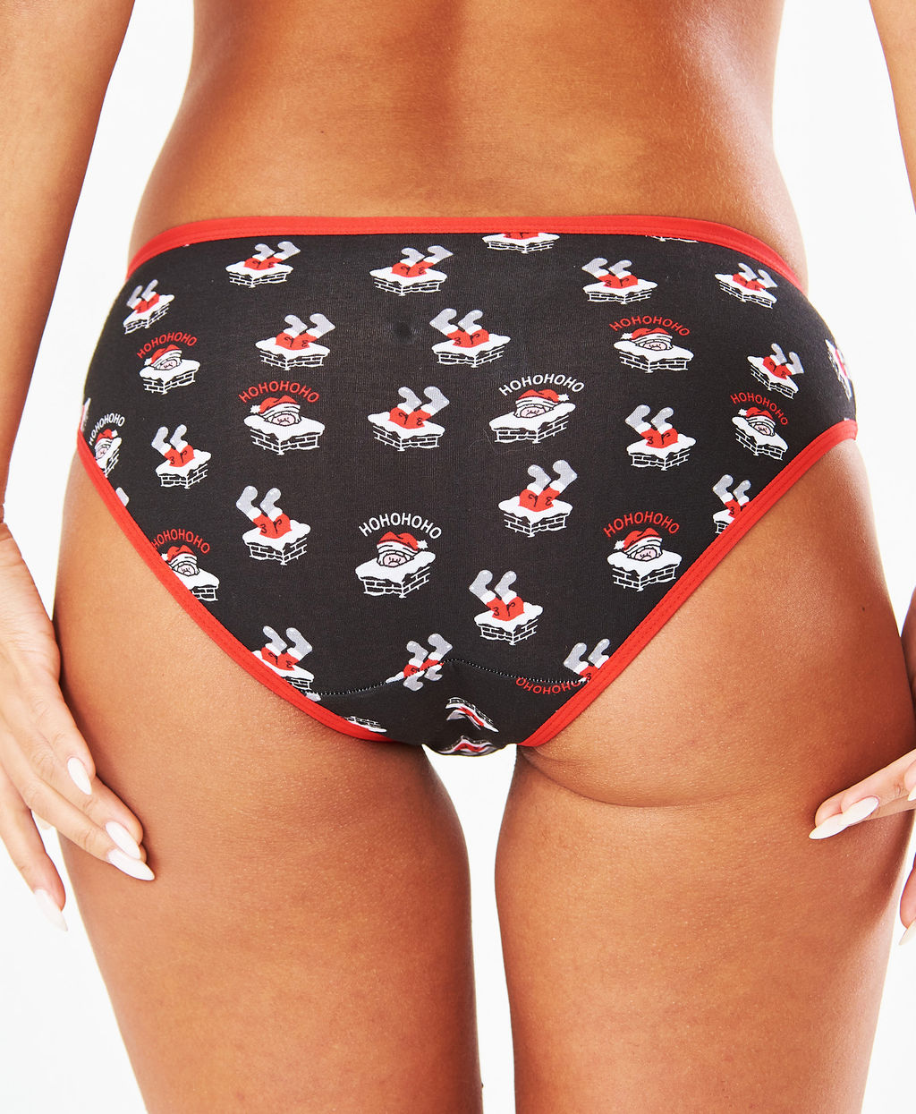 Трусы женские слипы Cherry Girl 61524 хлопок, эластан новогодний принт размеры S, M, L, XL  фото 3