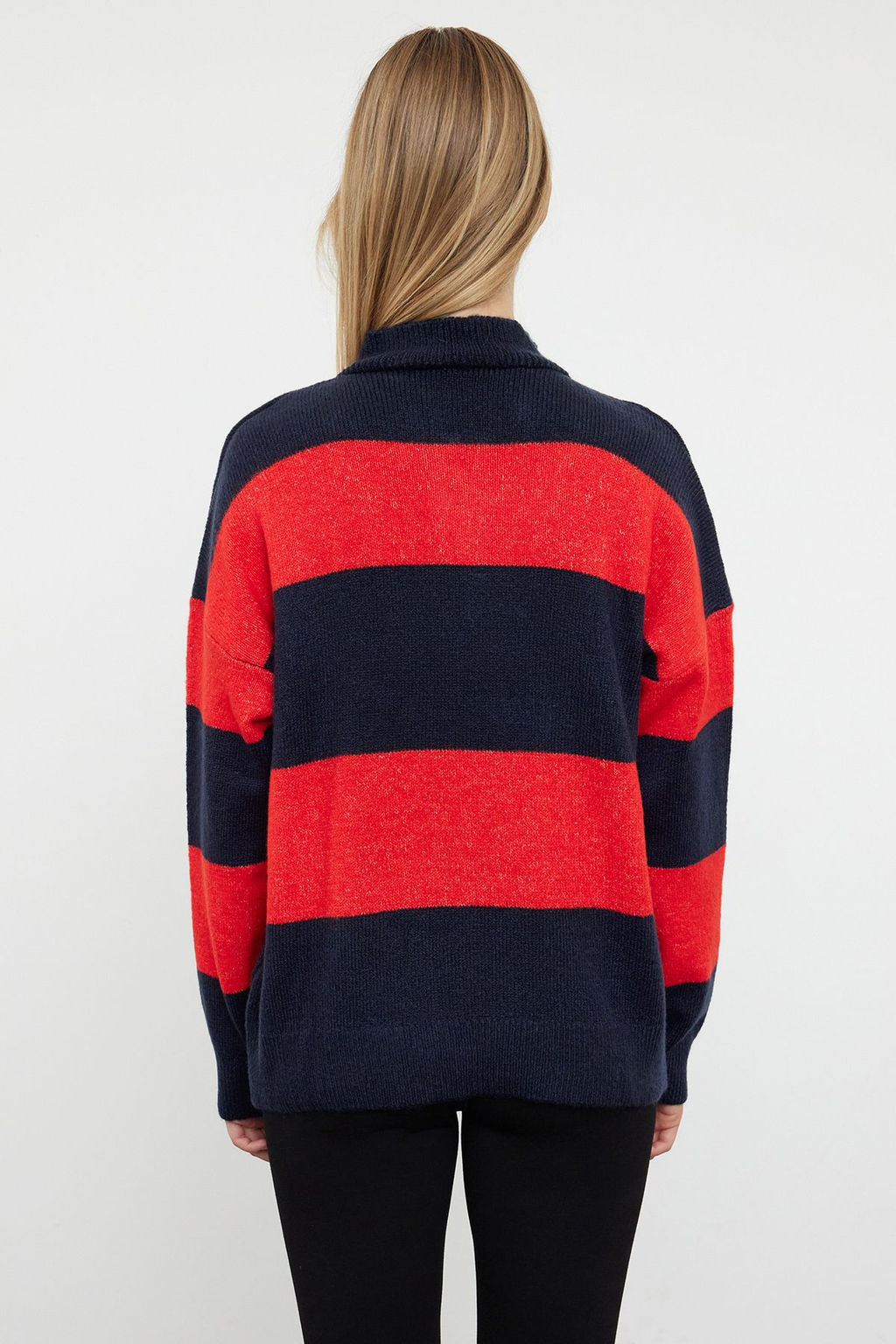 Tas Genis Kal?p Yumusak Dokulu Fermuarl? Triko Kazak TWOAW22KZ0424 - Trendyolmilla фото 12