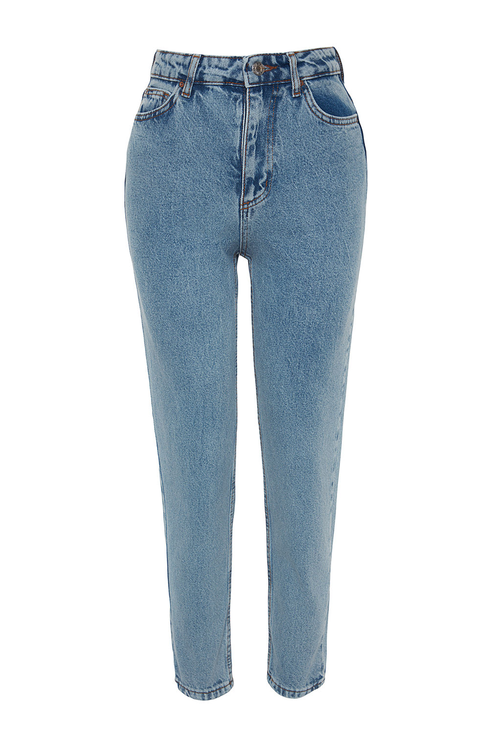 Siyah Yuksek Bel Mom Jeans TWOSS23JE00067 - Trendyolmilla фото 19