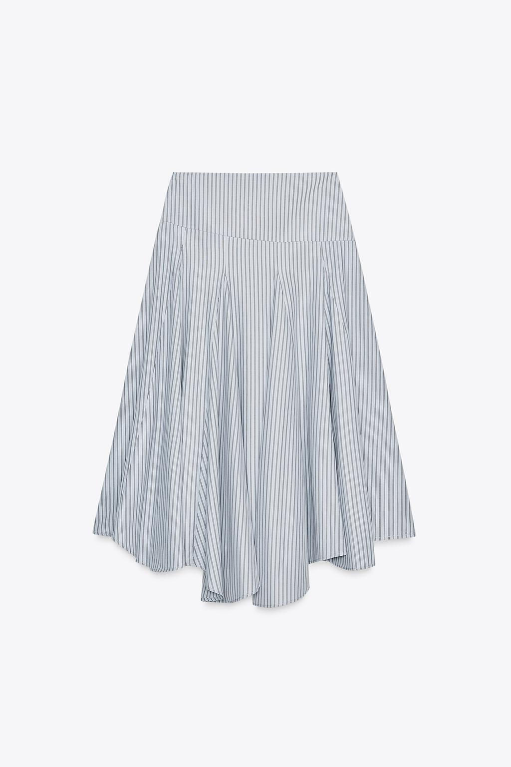 STRIPED MIDI SKIRT - Zara фото 6