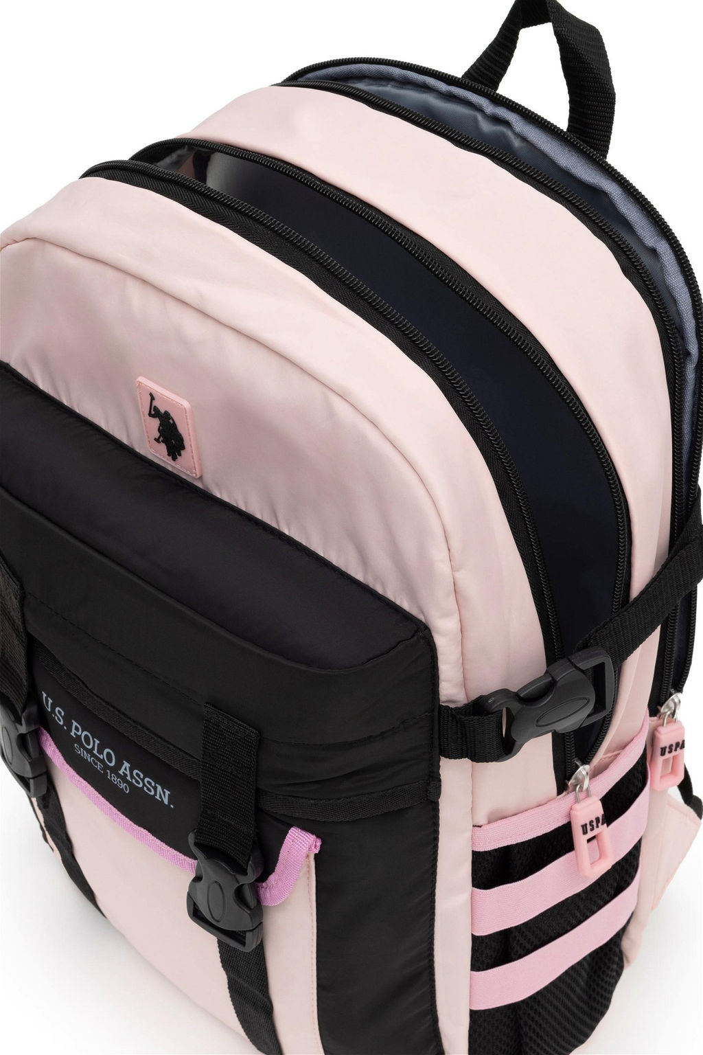 Розовая школьная сумка для девочки - U.s. polo assn фото 5