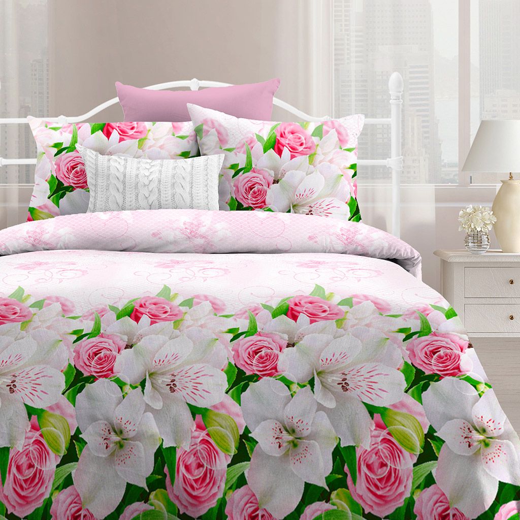 Пододеяльник на пуговицах 2-х спальный Ницца 175х215см, бязь Комфорт 121г/м2, хлопок 100%, упаковка классическая ПВХ 28х41см, Домашняя мода (Россия)  фото 5