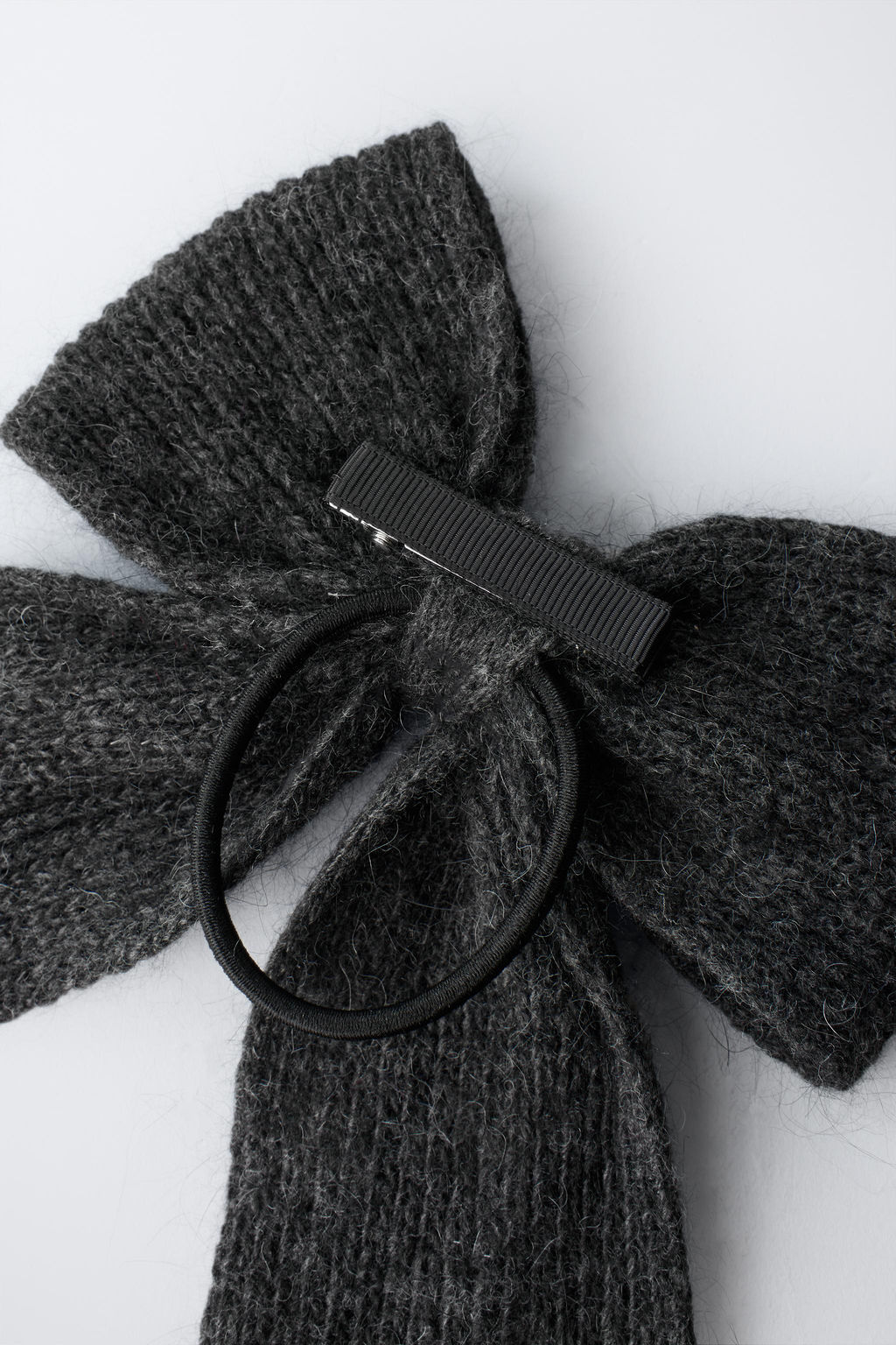 ELASTIC HAIR TIE WITH RHINESTONE BOW CLIP - Zara фото 3