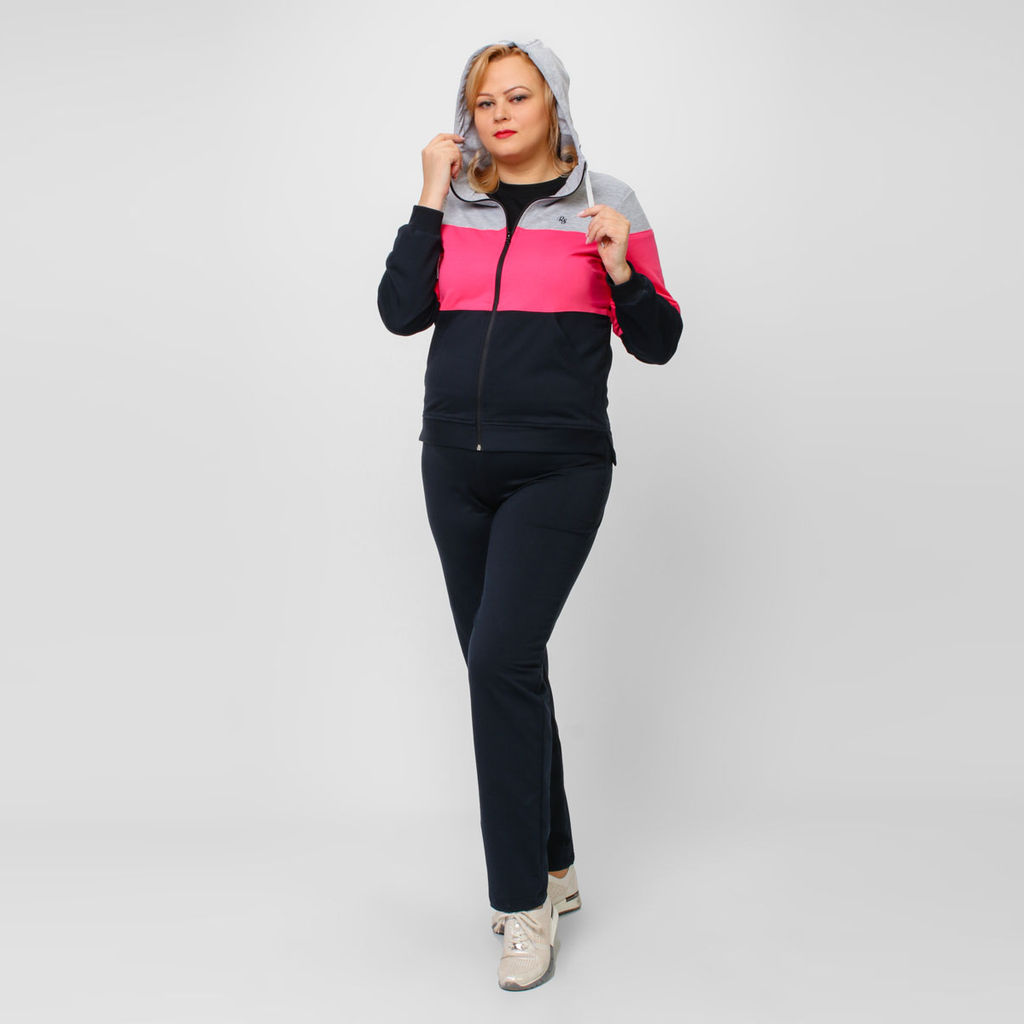 RODOS Спортивный костюм женский весна/лето М-236 Синий/Ментол/Светло-серый  фото 8