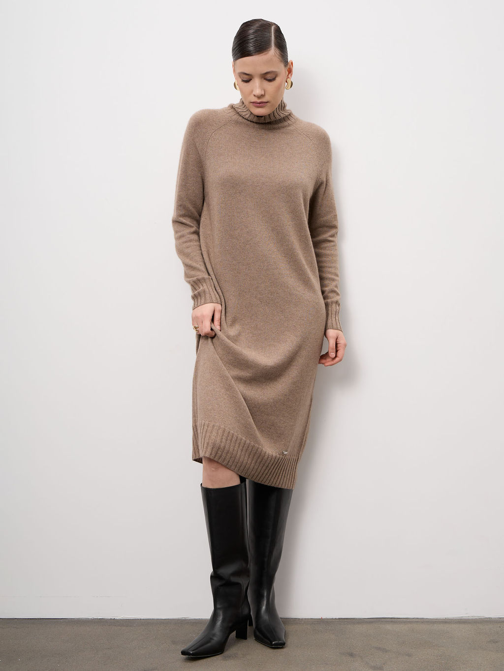 Платье из кашемира 13088 капучино
