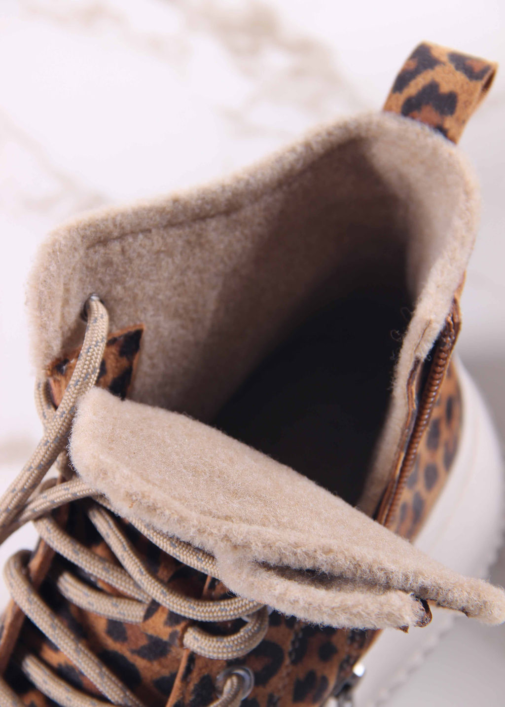 Ботинки 217.PODYUM151be. коричневый леопард замша/Шерсть