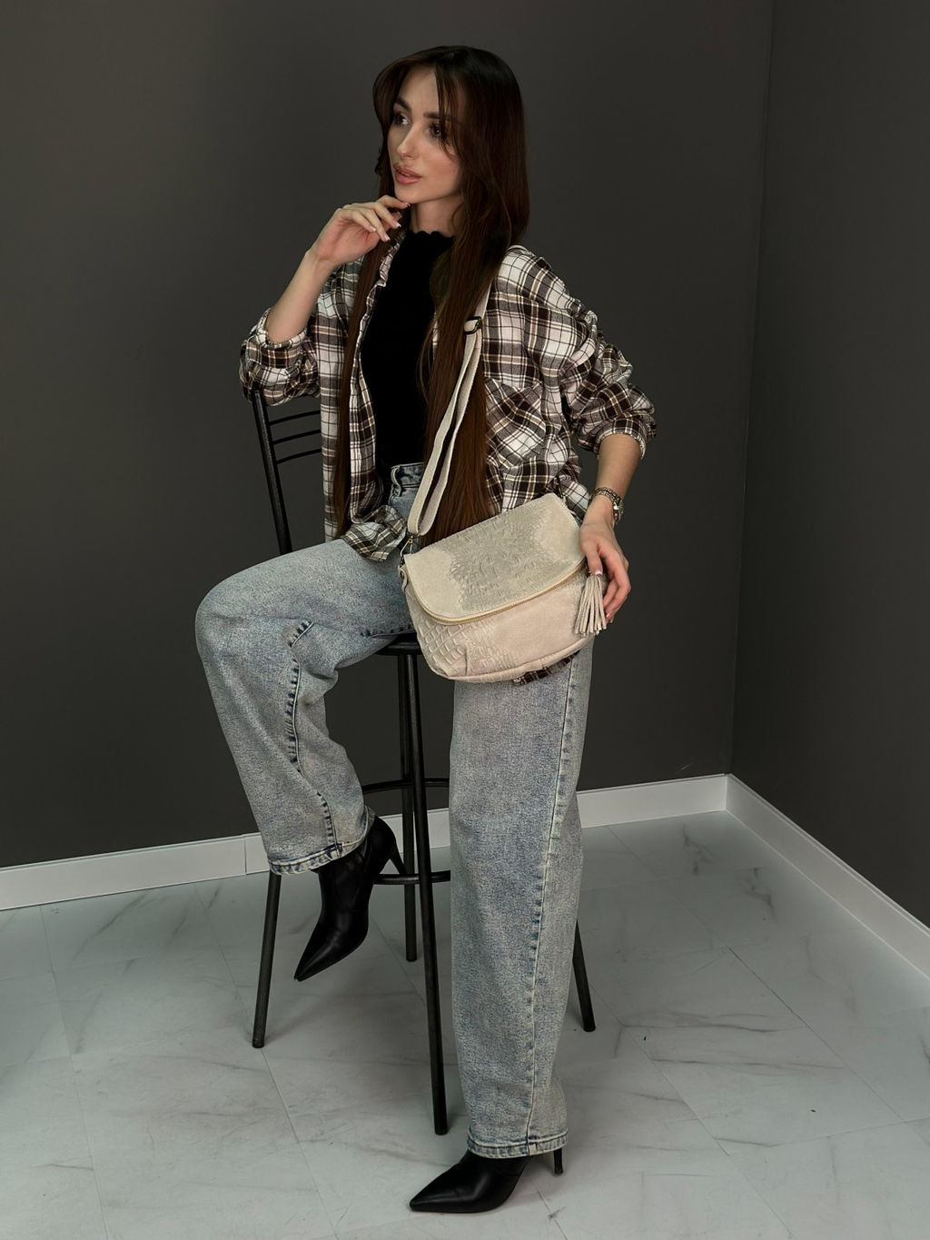 Сумка женская из телячьей кожи