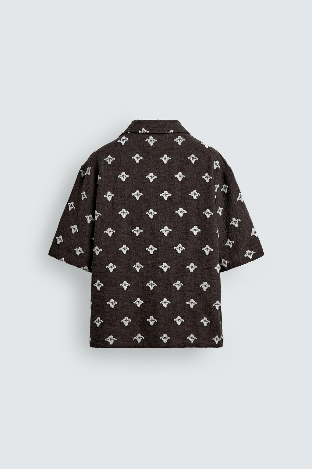 CAMISA JACQUARD TEXTURA / Marr?n / Topo - Zara фото 8