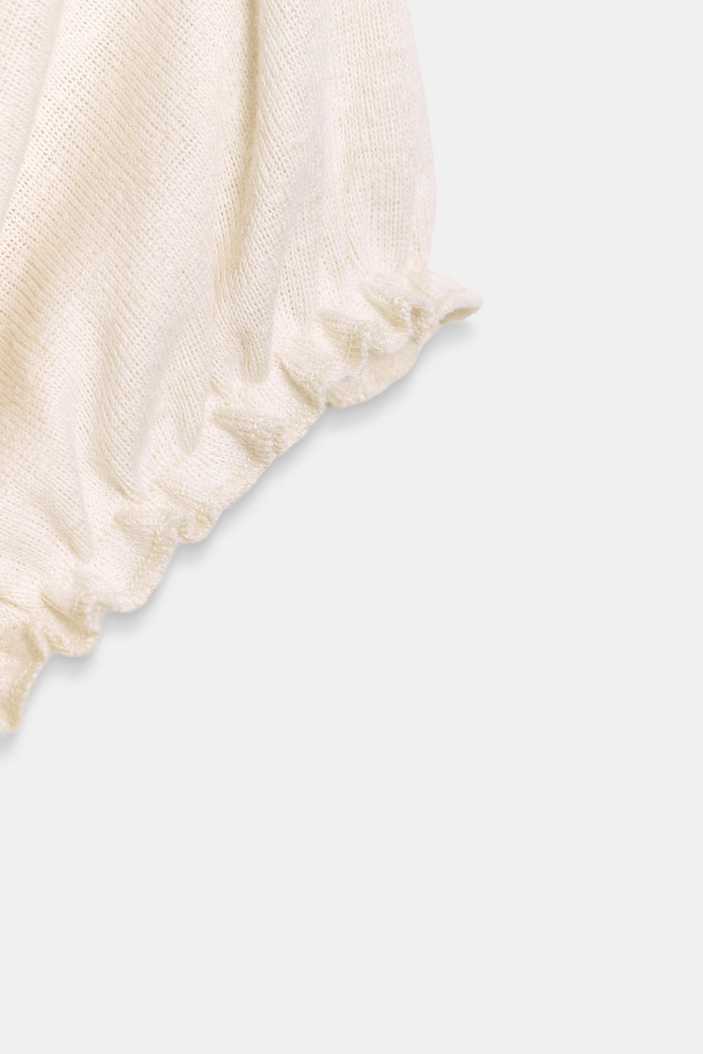 CAMISETA R?STICA VOLUMEN / Blanco roto - Zara фото 5