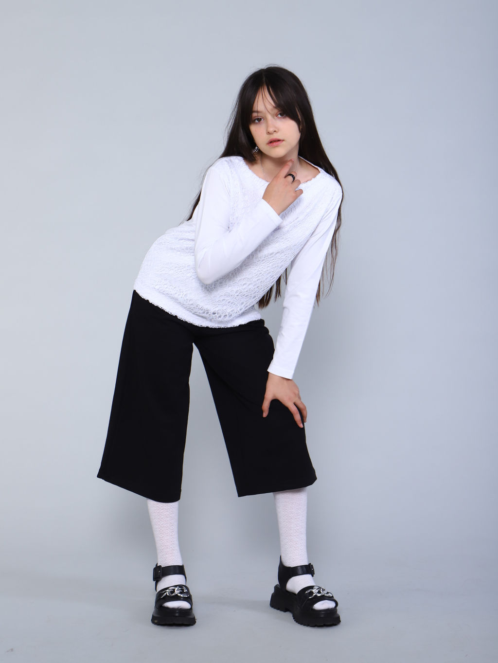 Лонгслив Брианна белый - Ладошки фото 2