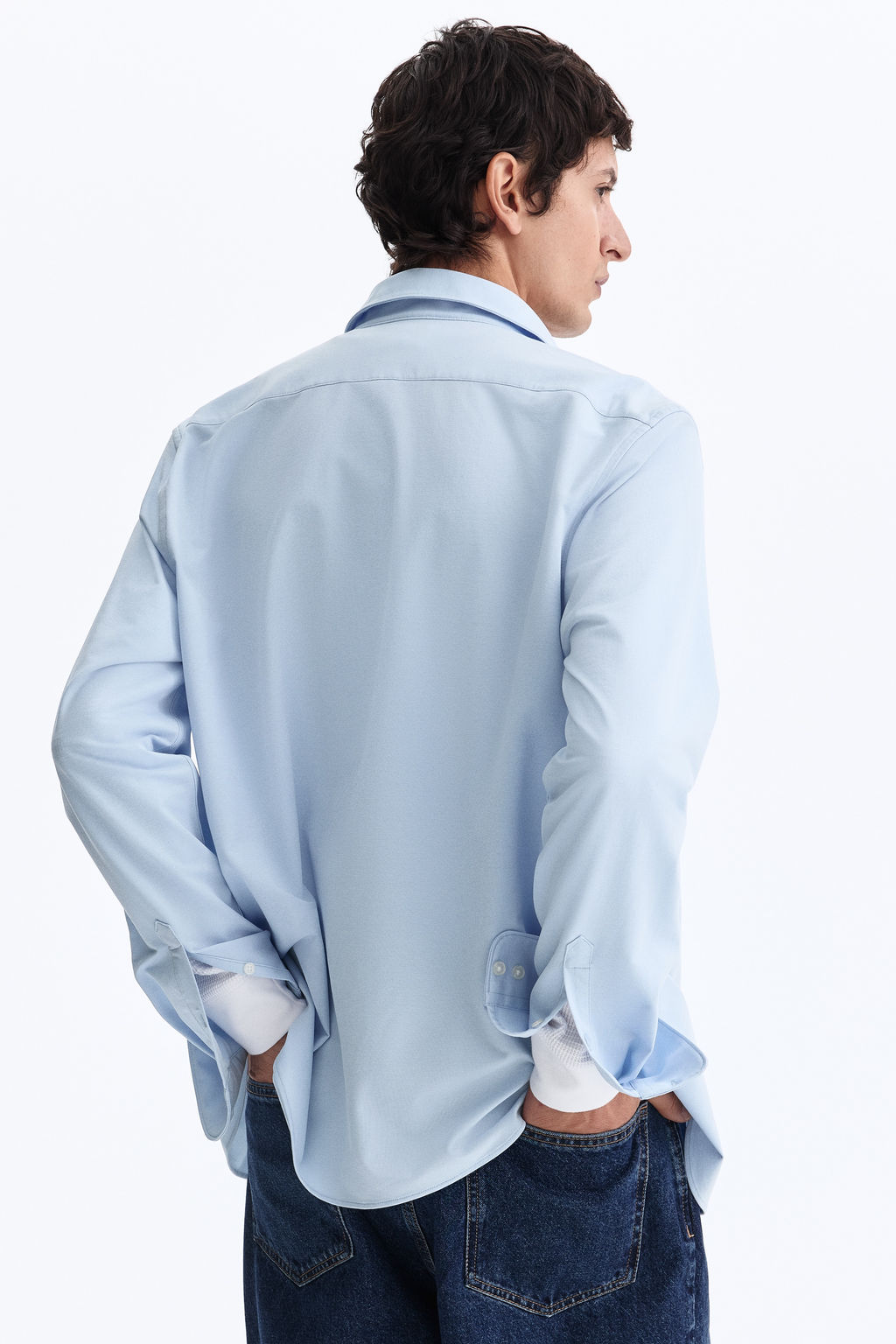 Camisa en tejido el?stico multidirecci?n Slim Fit - H&m фото 7