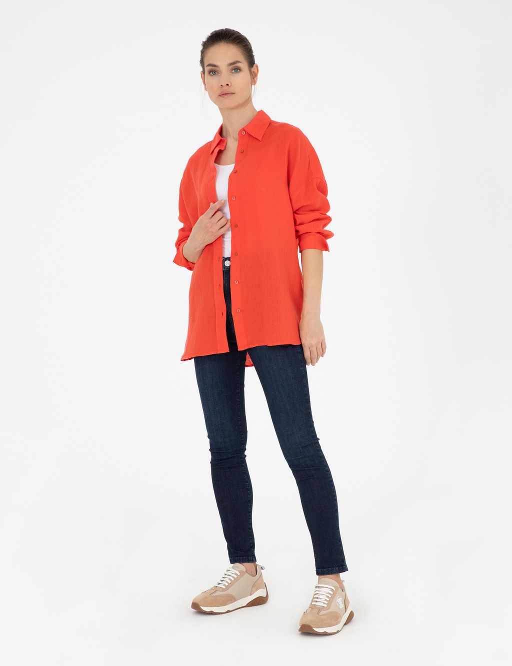 Nar _i_e_i Oversize Keten G_mlek