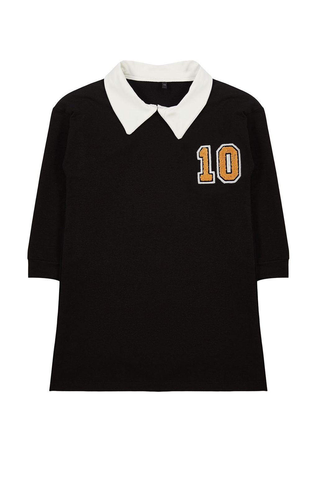 Siyah K?z Cocuk Mevsimlik-Ince Regular Slogan Orme Elbise TKDAW25EL00009 - Trendyolmilla фото 5