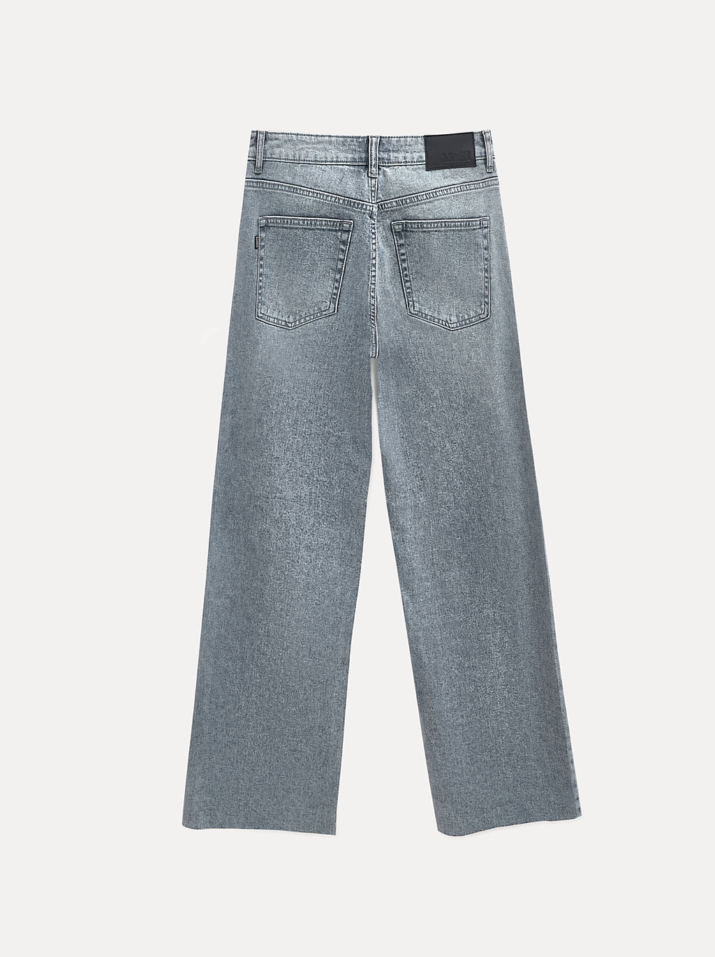 CONTE CON-785 Джинсы wide leg ULTRA-LONG серого цвета c необработанным краем grey