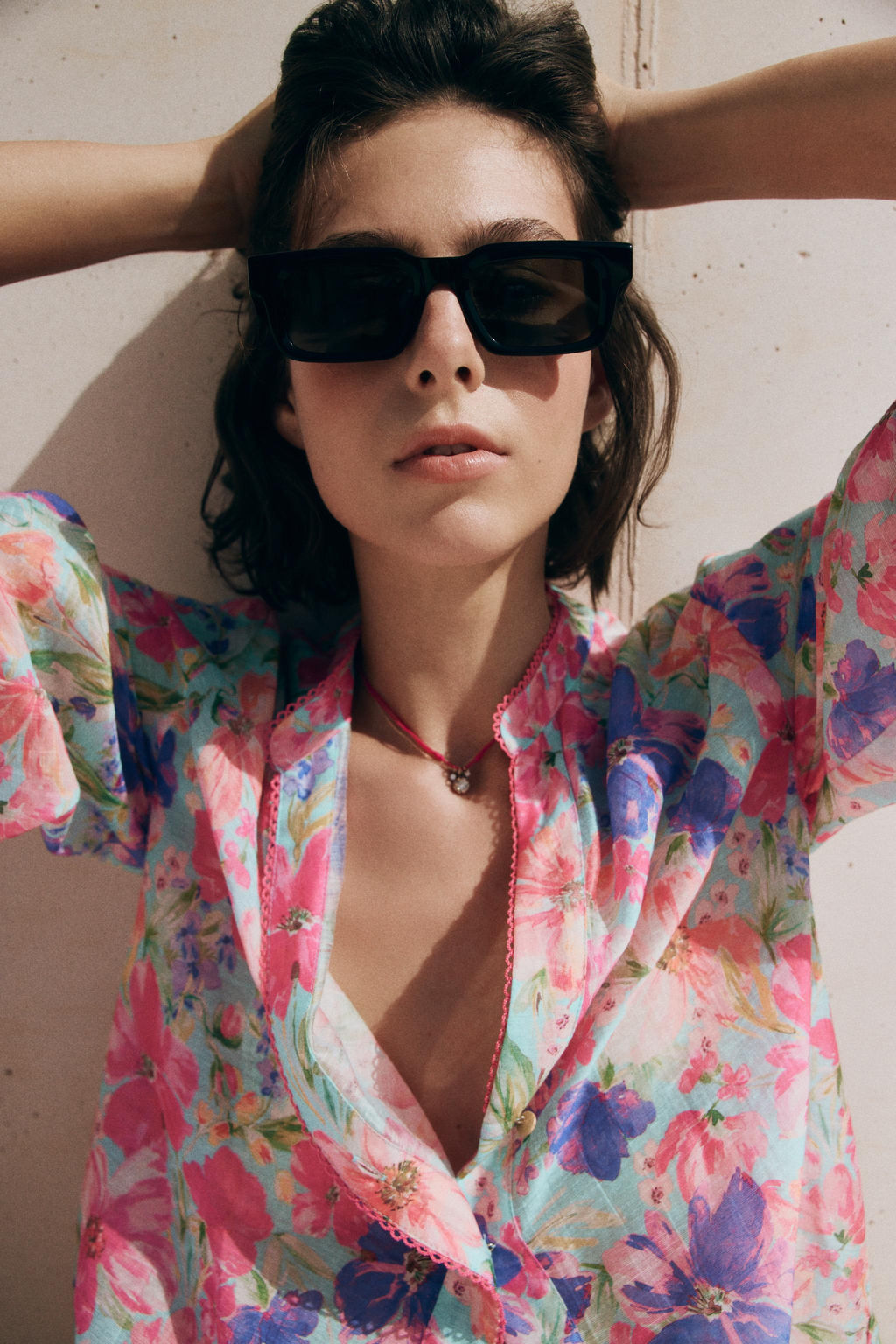 CAMISA ESTAMPADO FLORAL / Multicolor - Zara фото 4