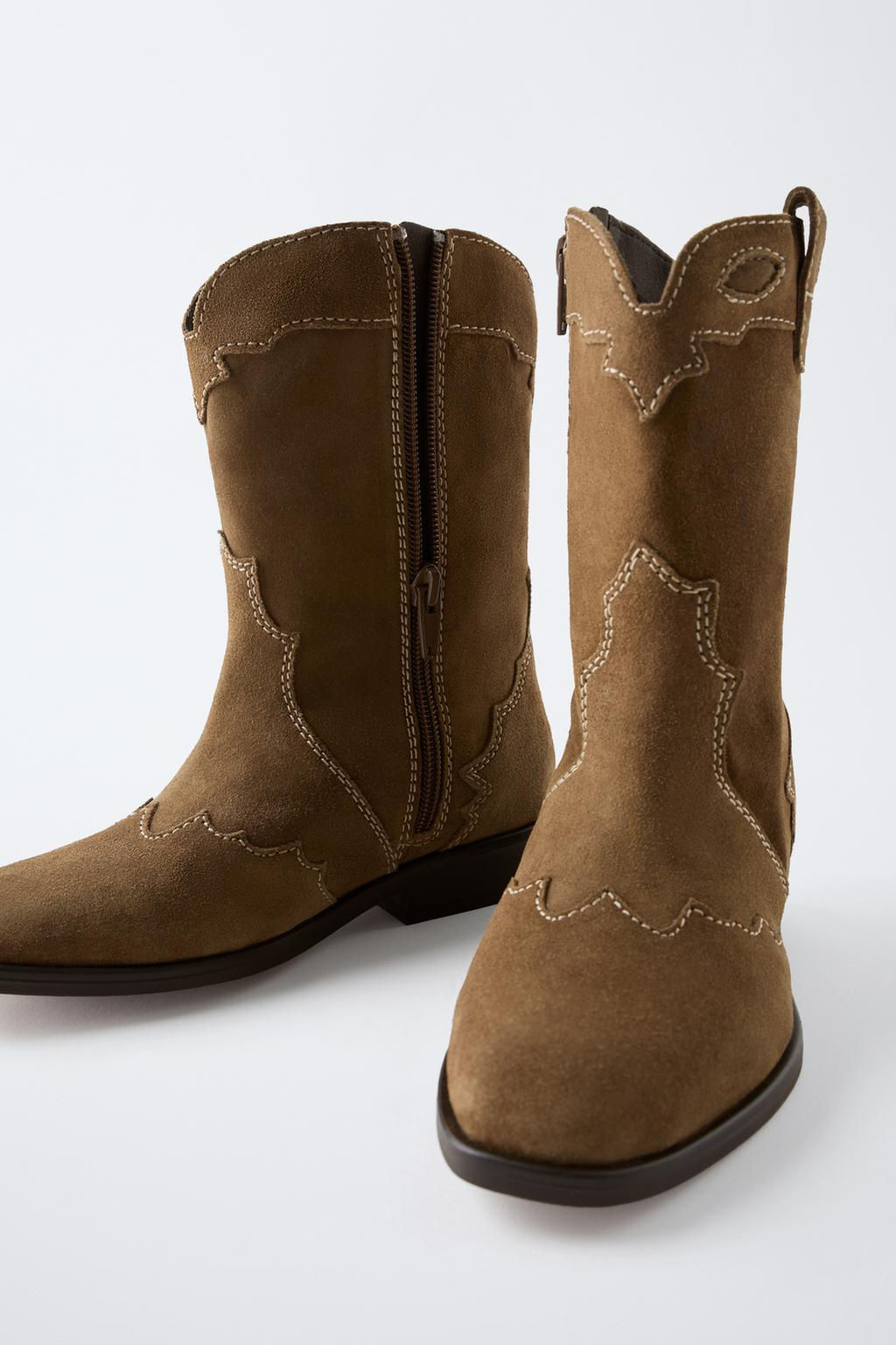 SPLIT SUEDE COWBOY BOOTS, CHARACTERISTICS - Zara фото 3