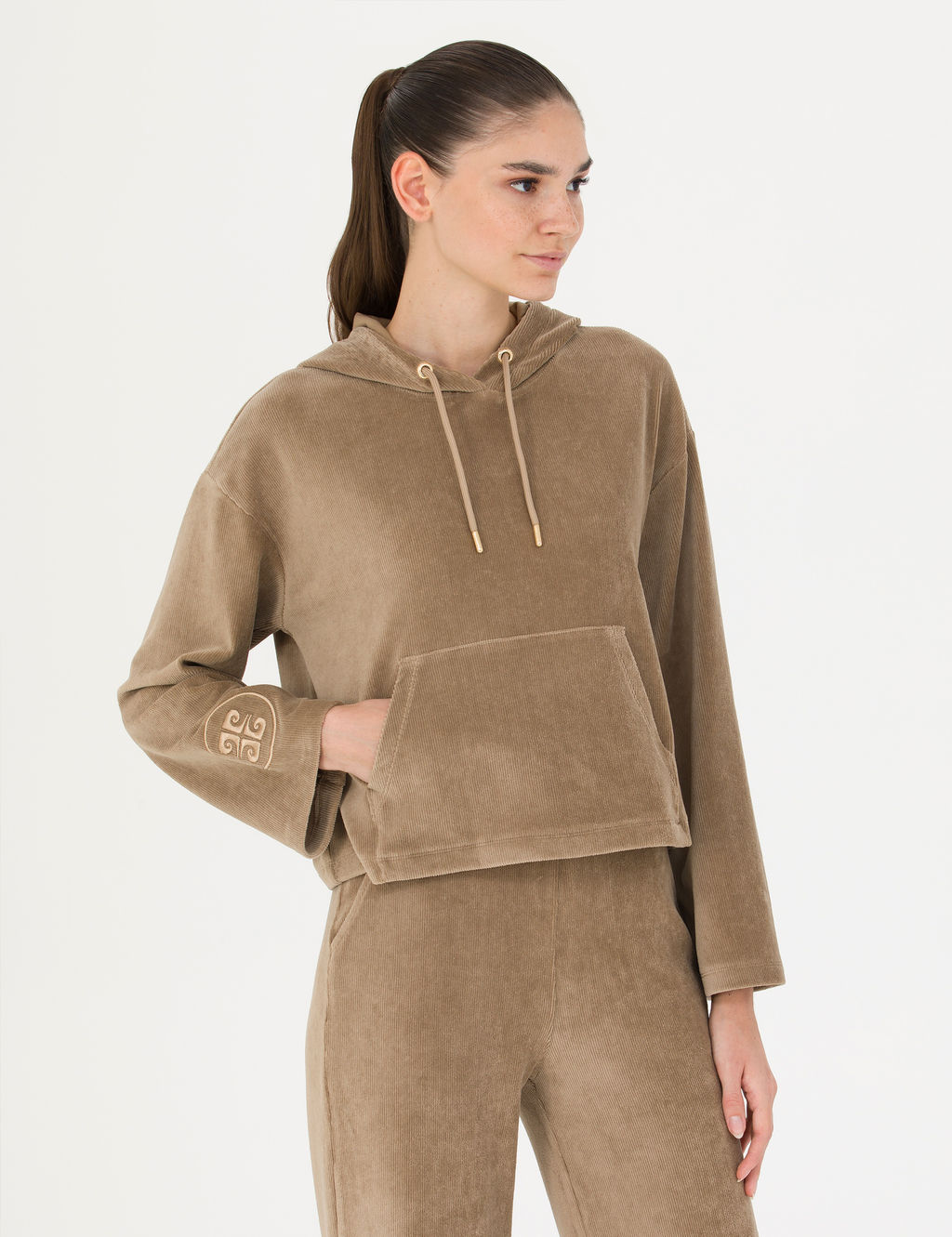Camel Kap__onlu Sweatshirt