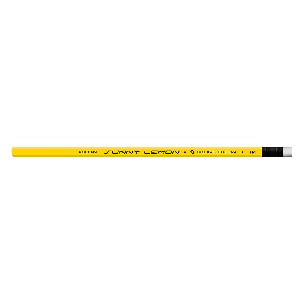 ВКФ Sunny lemon 3P 1-965 Набор графитных карандашей с ластиком незаточенный ТМ (HB) 10 х 3 шт