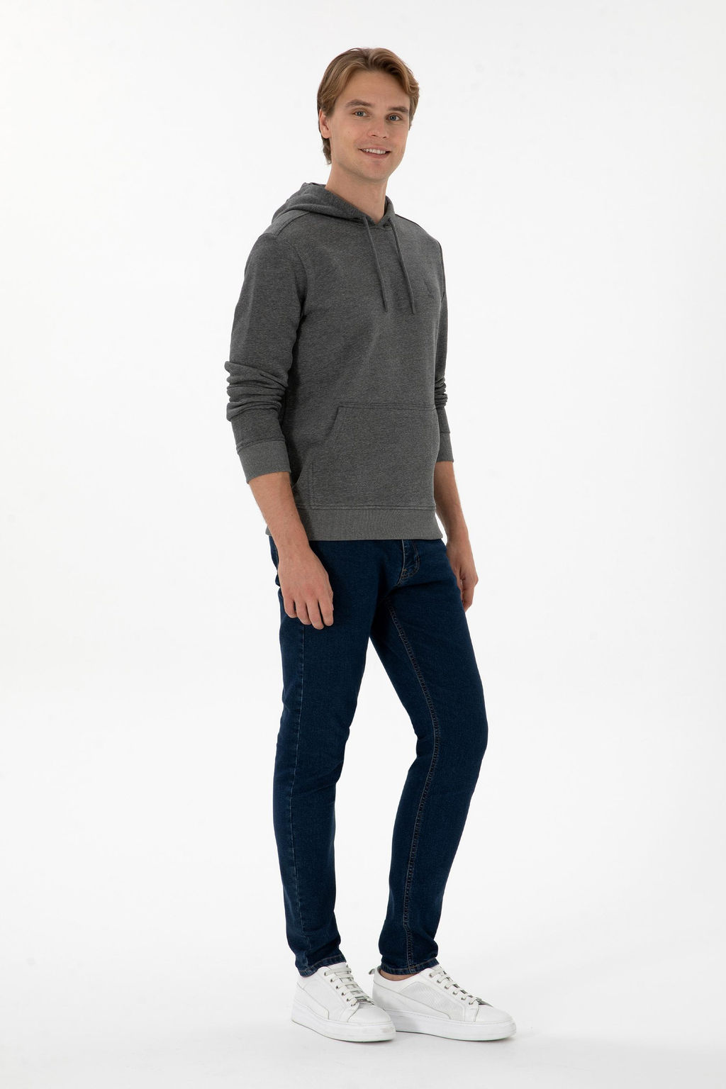 Erkek Antrasit Melanj Basic Sweatshirt Sepette S_rpriz _ndirim - U.s. polo assn фото 4