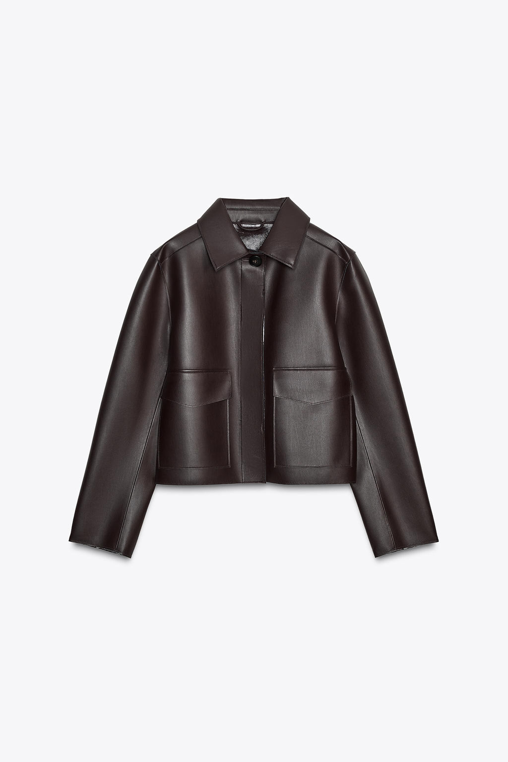 SHORT FAUX LEATHER JACKET - Zara фото 7