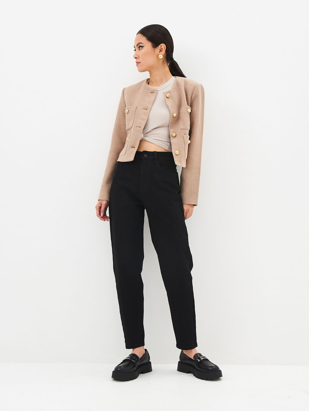 Женские джинсы mom fit с высокой посадкой - Mossmore фото 13