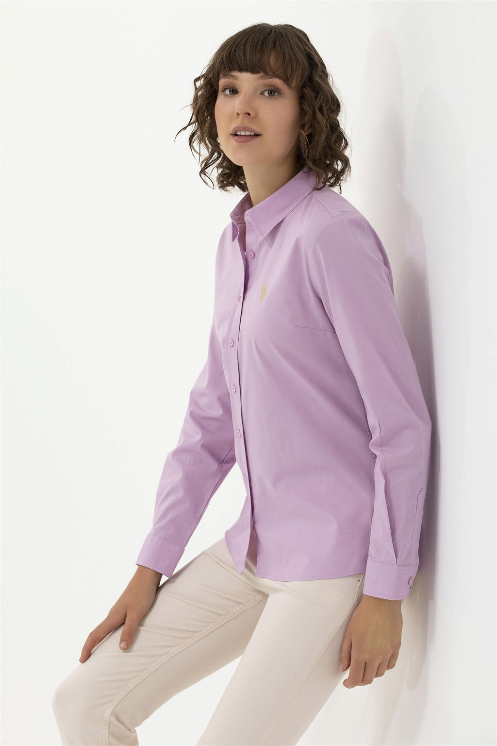 Женская базовая рубашка с длинным рукавом - U.s. polo assn фото 8