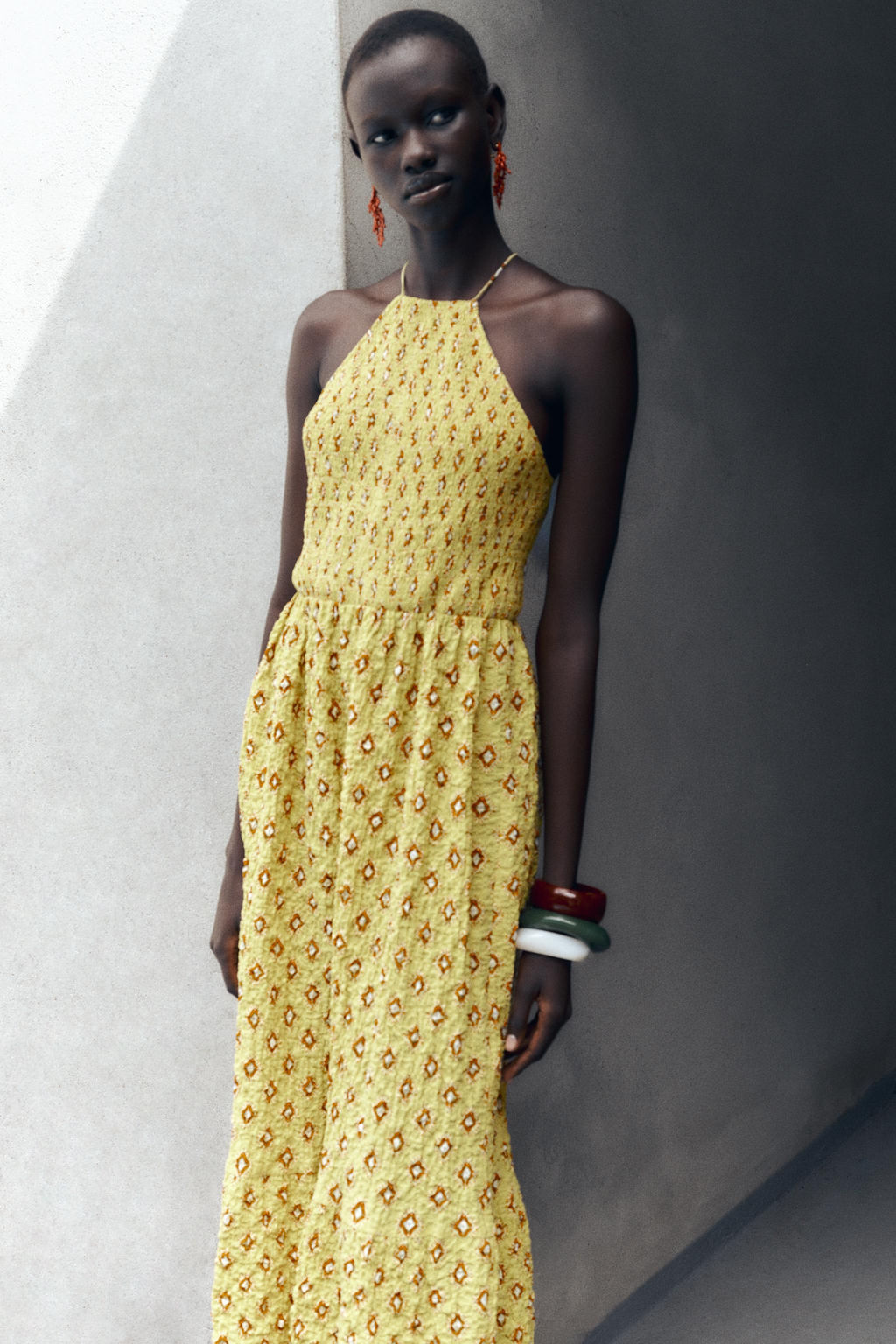 PRINTED MIDI DRESS - Zara фото 16