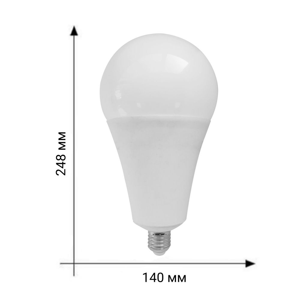 LED-A140-55W/4000K/E27/FR/NR Лампа светодиодная. Форма "A", матовая. Серия Norma. Белый свет (4000K). Картон. ТМ Volpe