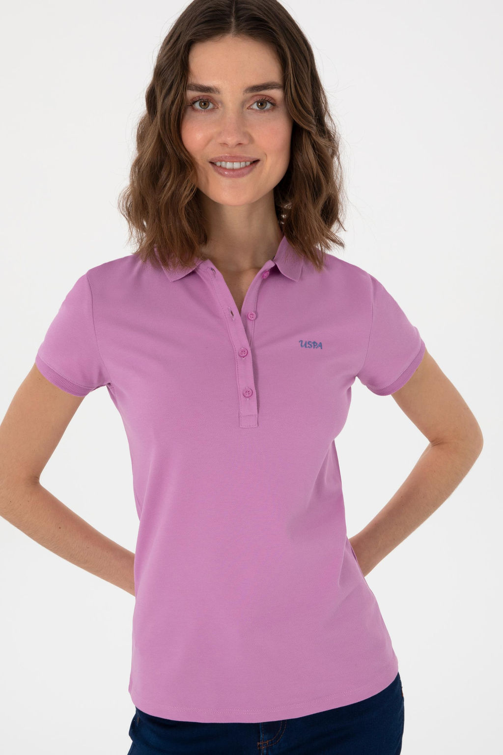 Kad_n Pembe Basic Polo Yaka Ti__rt Sepette S_rpriz _ndirim - U.s. polo assn фото 4