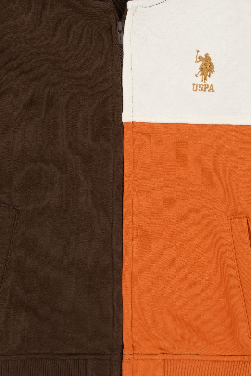 Erkek _ocuk Kahverengi Fermuarl_ Kap__onlu Sweatshirt - U.s. polo assn фото 8