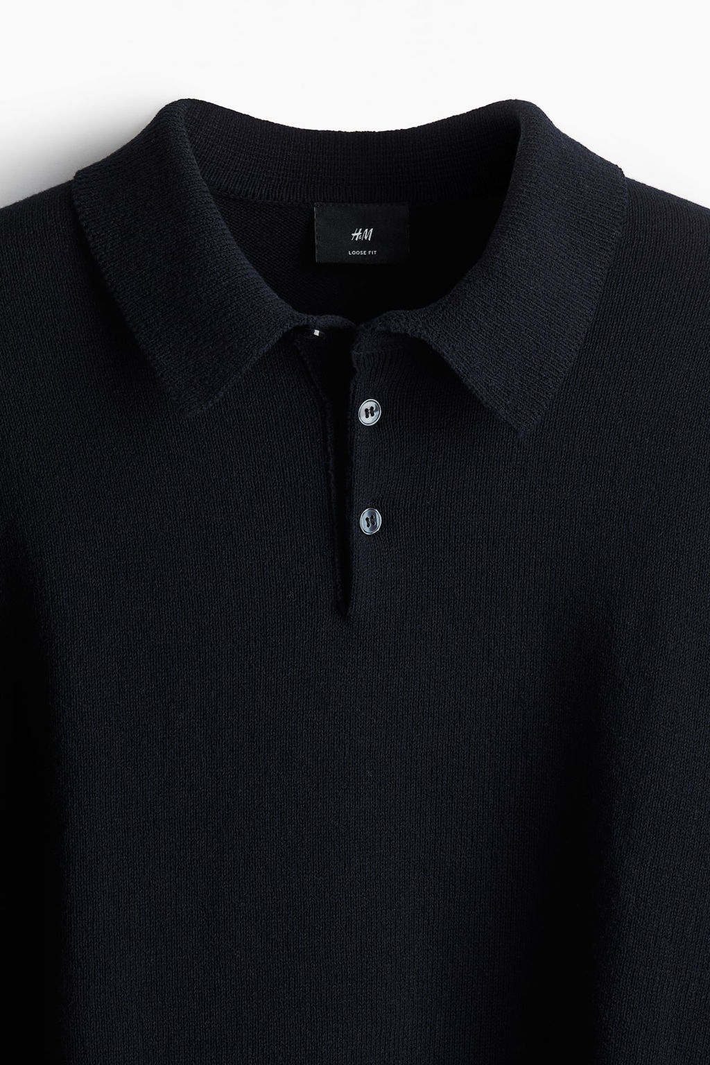 Polo de punto fino Loose Fit - H&m фото 6