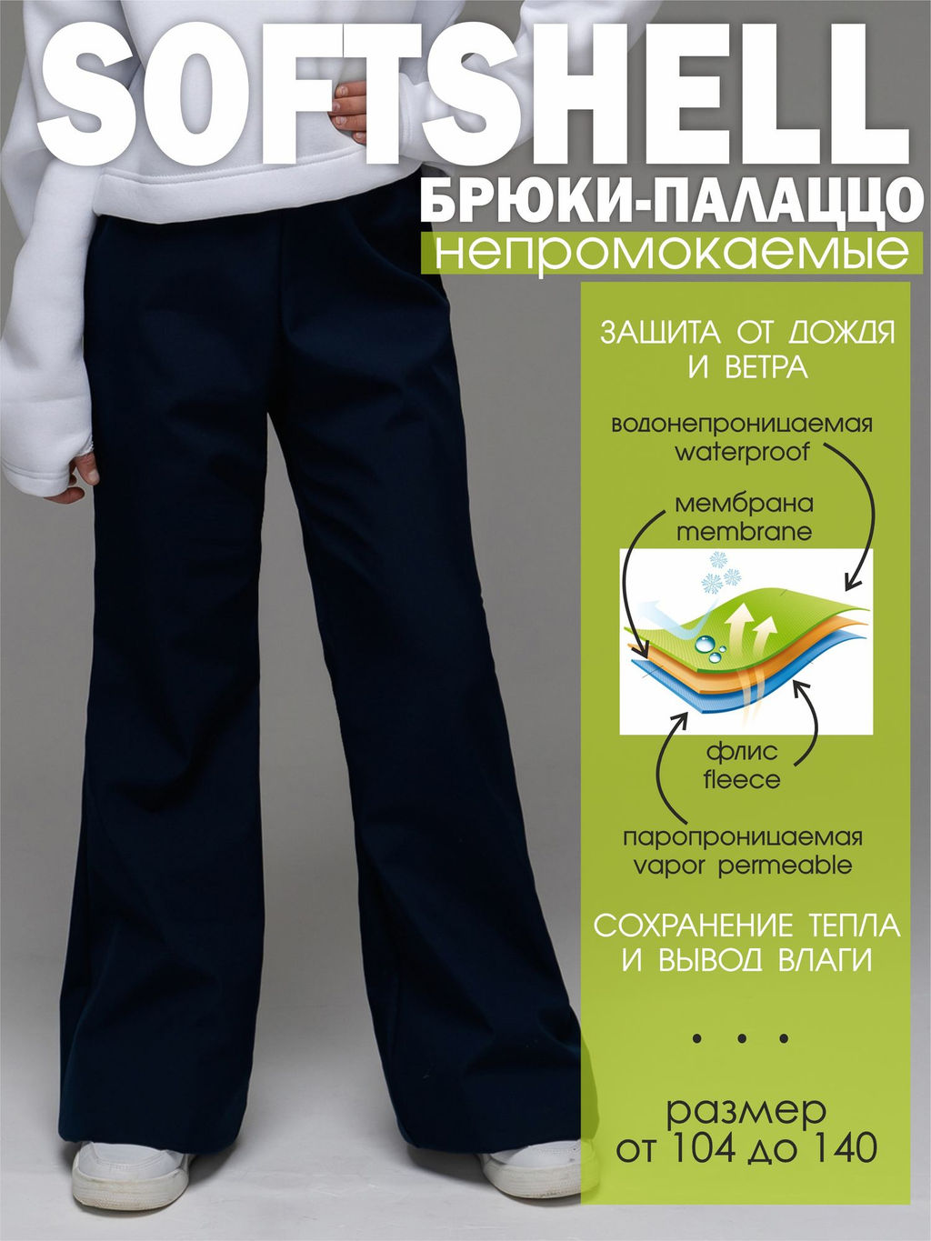 Брюки черные