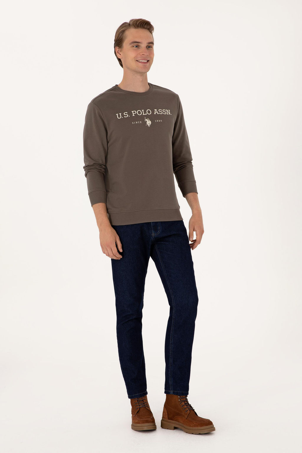 Erkek Vizon Basic Sweatshirt Sepette S_rpriz _ndirim - U.s. polo assn фото 4