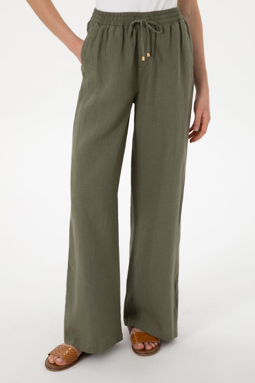 Kad_n Koyu Haki Kanvas Pantolon Sepette S_rpriz _ndirim - U.s. polo assn фото 2