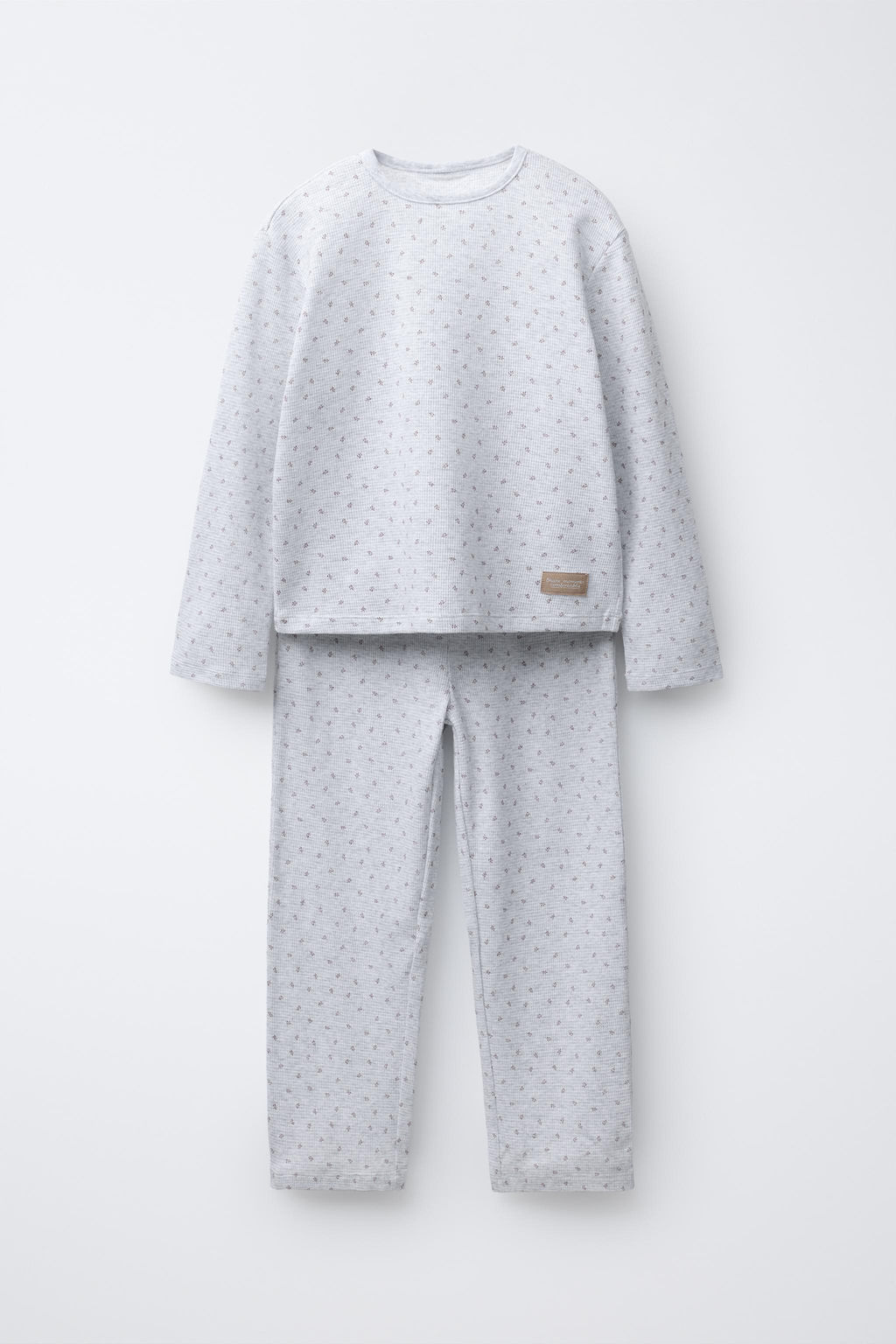 6-14 YEARS/ WAFFLE-KNIT FLORAL PYJAMAS