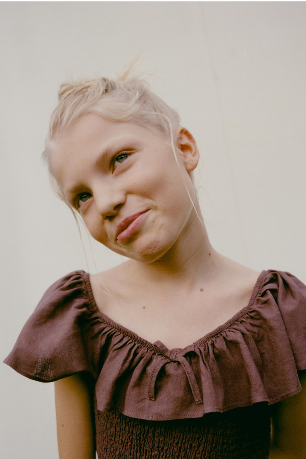 TOP CON LINO NIDO DE ABEJA / Marr?n - Zara фото 2