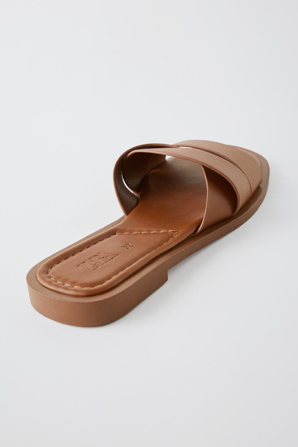 CROSSED FLAT SANDALS - Zara фото 5