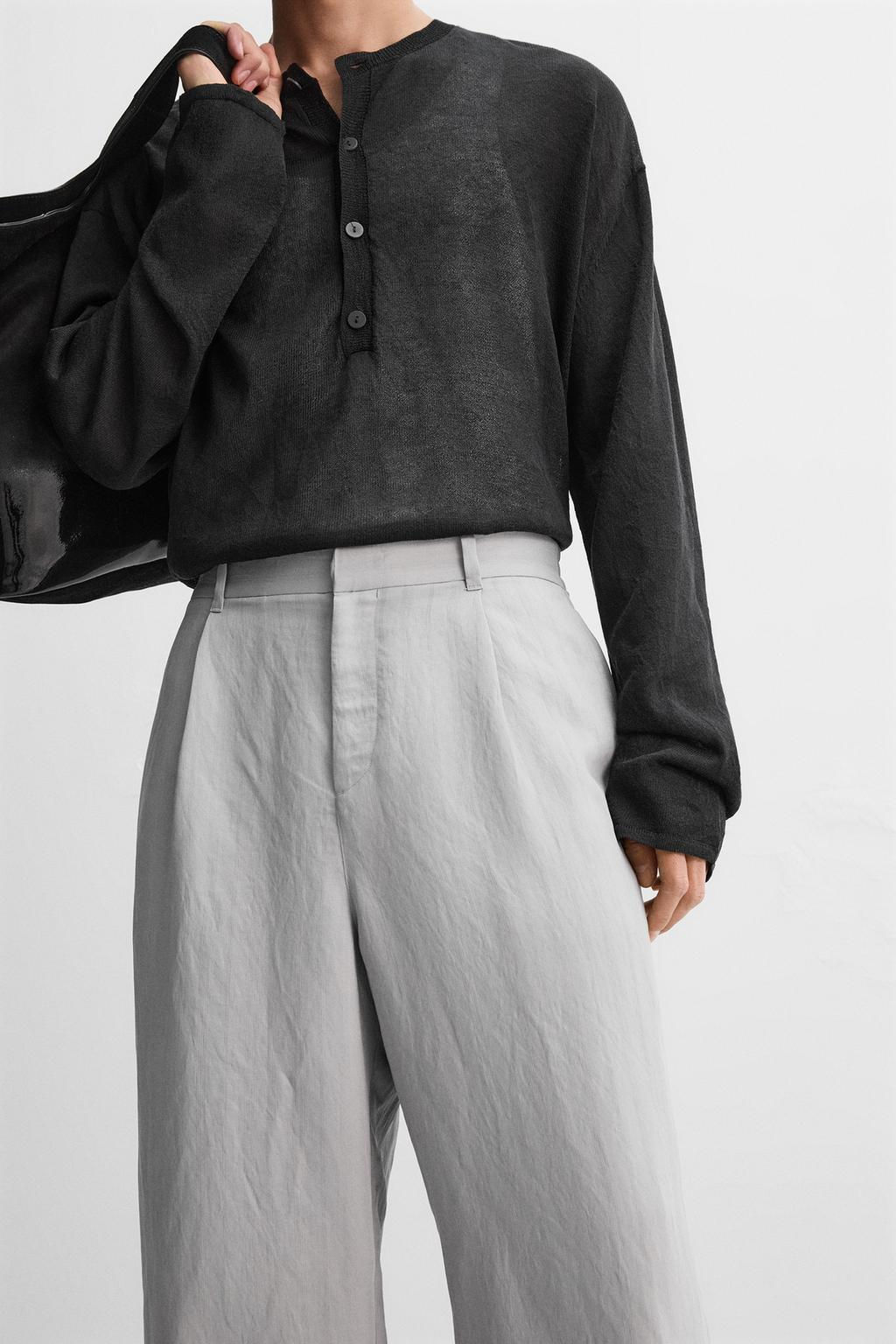 RELAXED FIT FLOWING TROUSERS - Zara фото 10