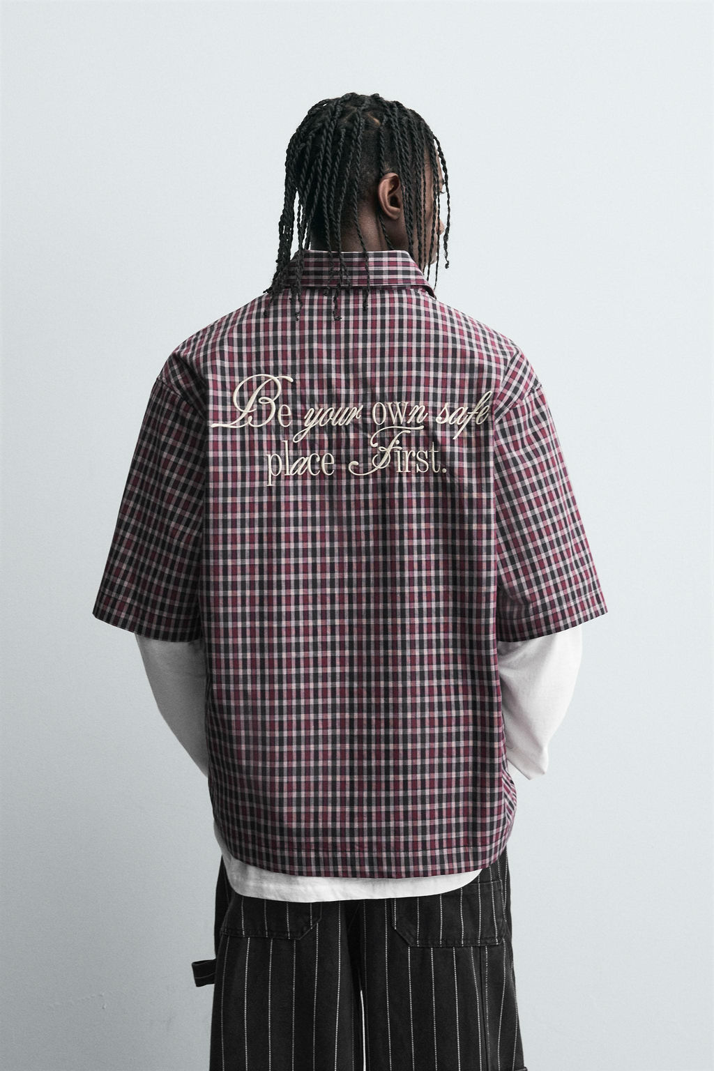 EMBROIDERED CHECK SHIRT - Zara фото 3