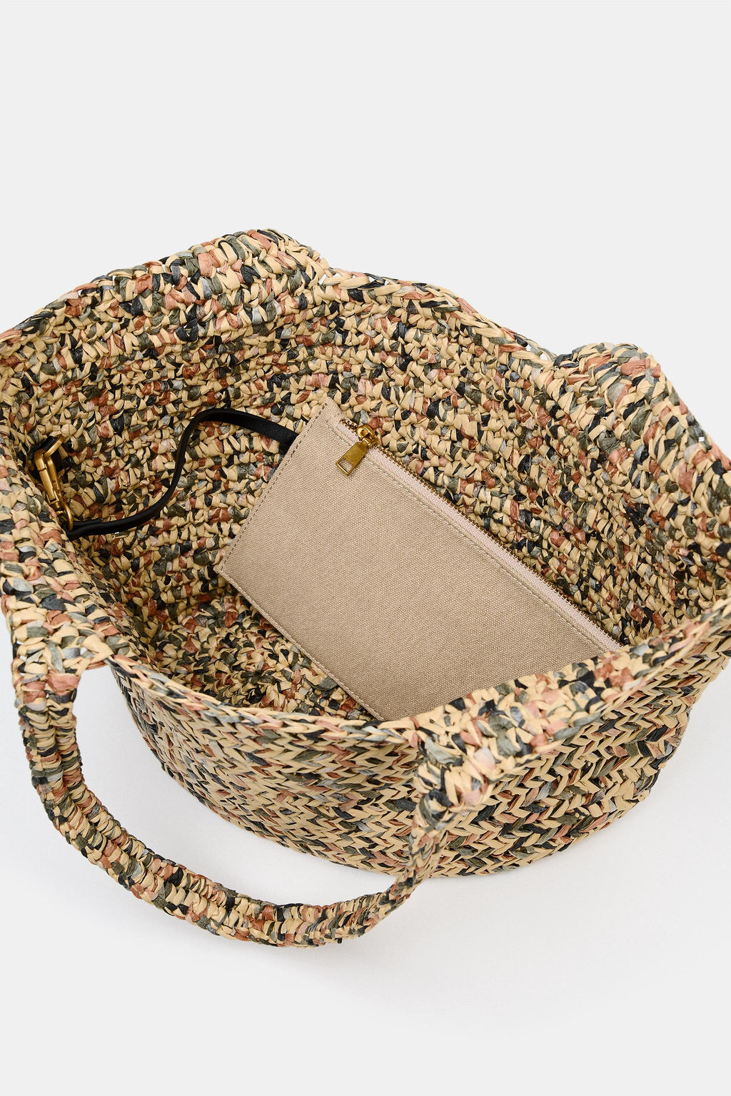 BOLSO CAPAZO CUERPO TRENZADO / Beige claro - Zara фото 5