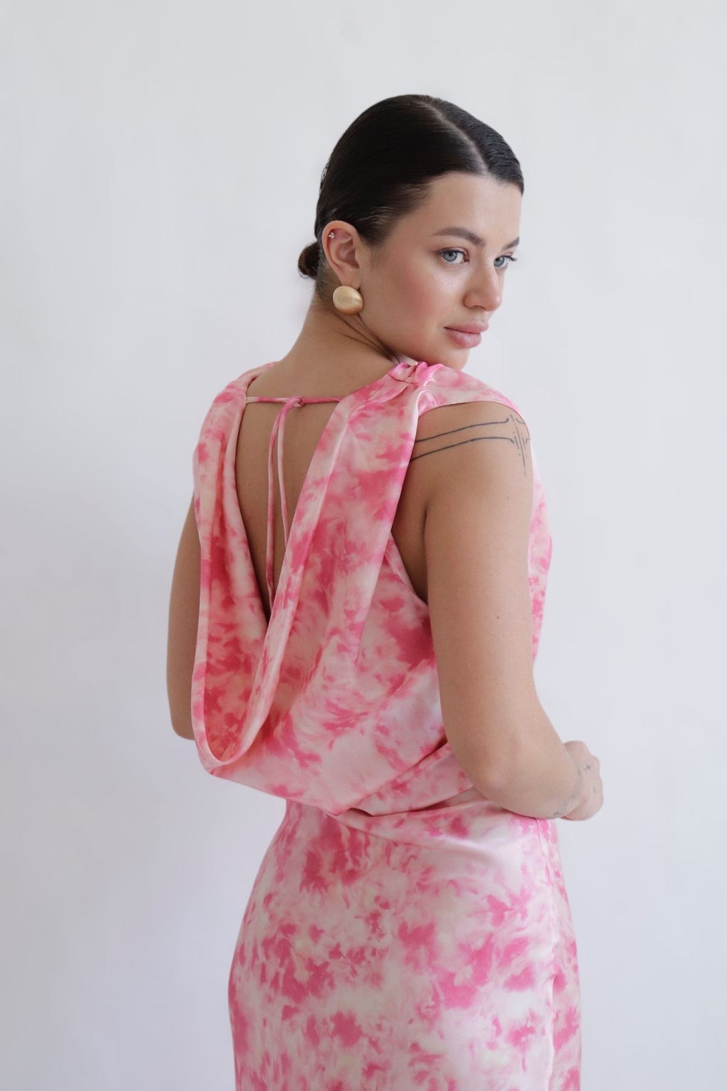 Martichelli Платье с вырезом по спинке в розовых оттенках  фото 5