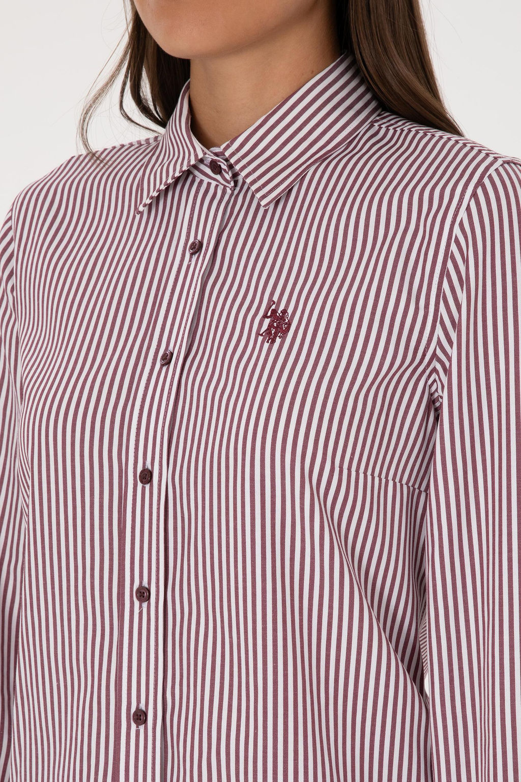 Kad_n Bordo Uzun Kollu G_mlek Sepette S_rpriz _ndirim - U.s. polo assn фото 7