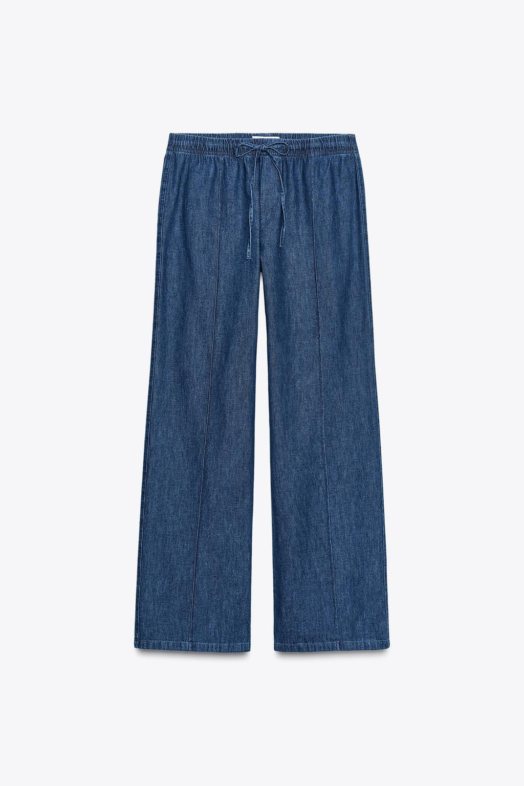 TRF DENIM PYJAMA TROUSERS - Zara фото 6