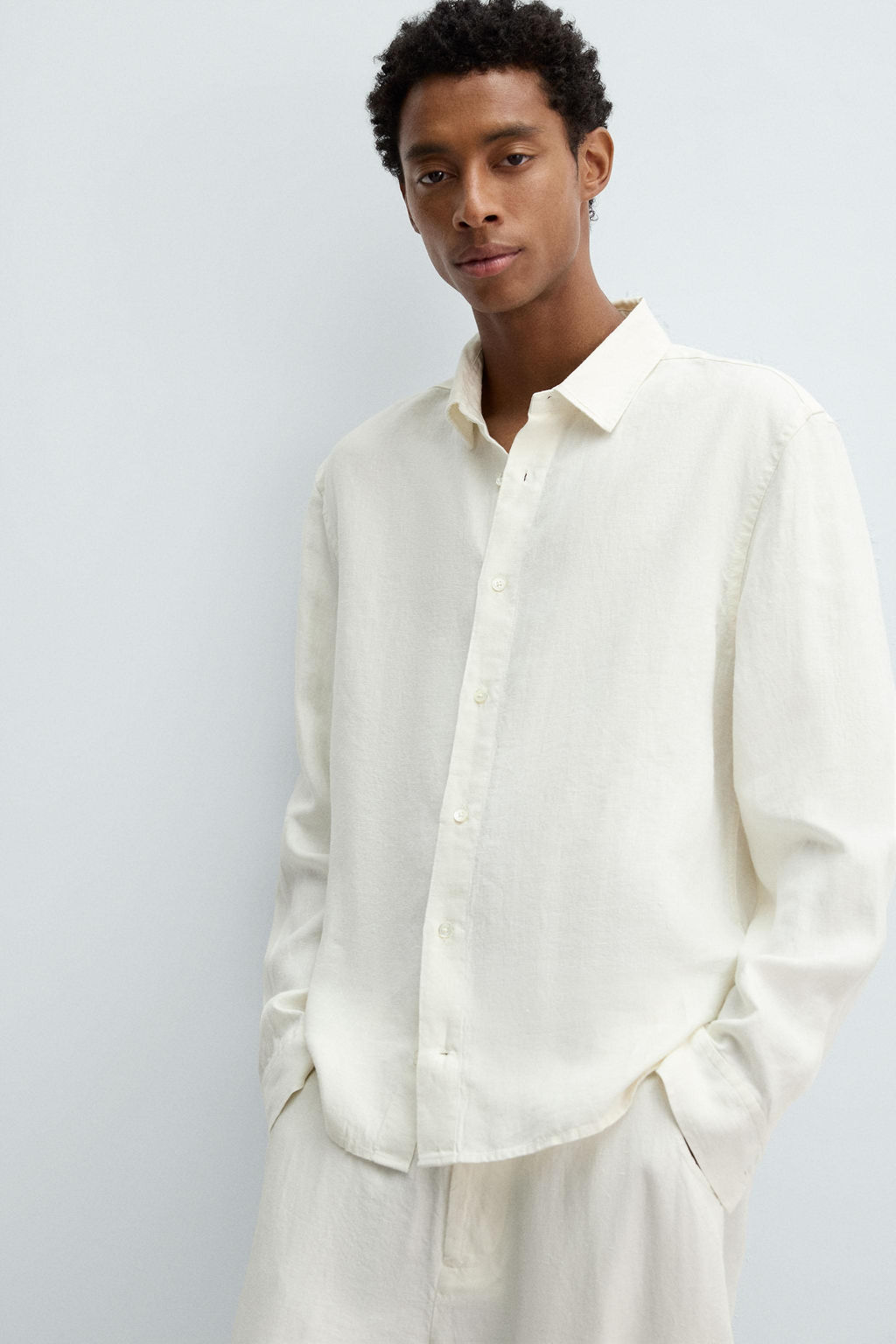 RELAXED FIT 100% HEMP SHIRT - Zara фото 5
