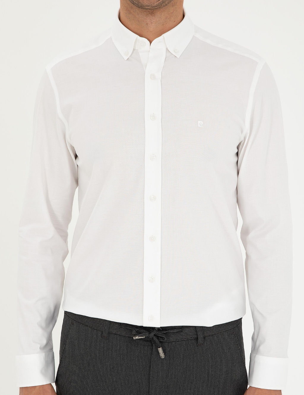 Beyaz Slim Fit Uzun Kollu G_mlek