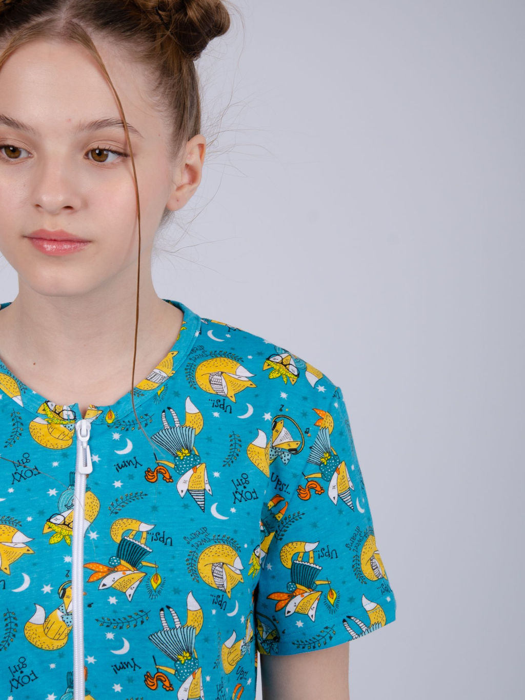 Халат "ХД-10" лисы, трикотаж