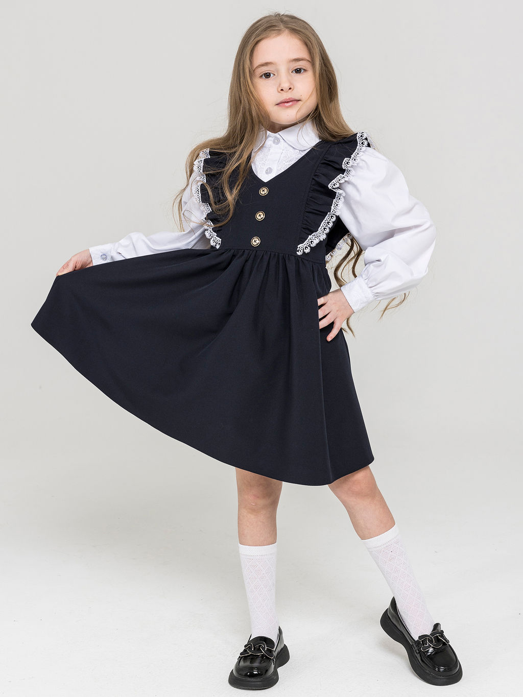 Сарафан для девочек - Синий мир фото 2