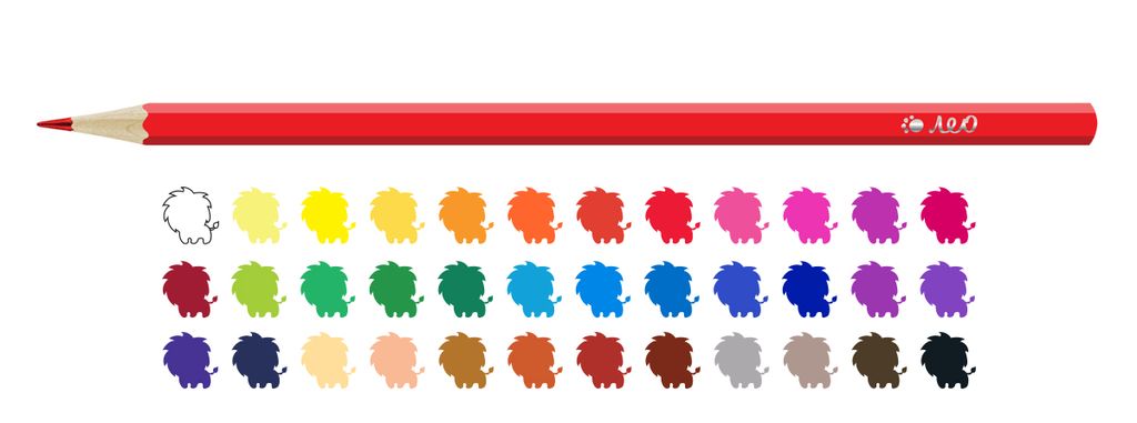 Лео Ярко Набор цветных карандашей LBSCP-36 заточенный 4 х 36 цв