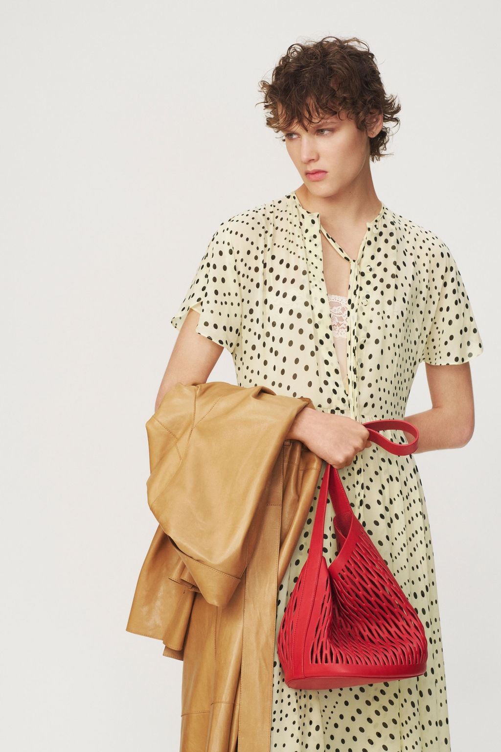 VESTIDO LUNARES - THE ITEM ZARA WOMAN / Vainilla  фото 6